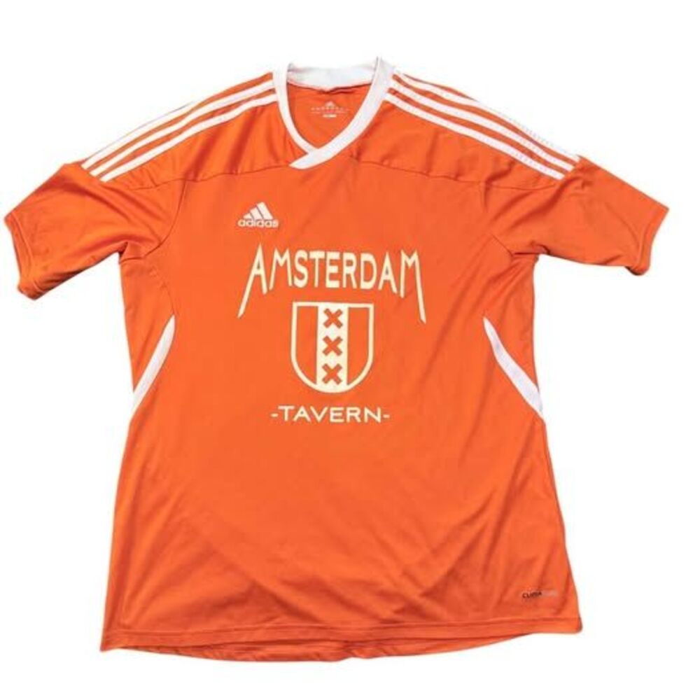 Adidas Amsterdam Tavern Soccer Jersey Size L – Orange #11